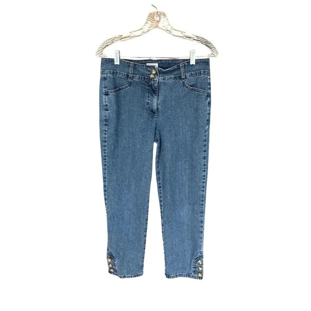 Charter Club Straight Leg Stretchy Crop - Ankle Jeans Blue Size 8